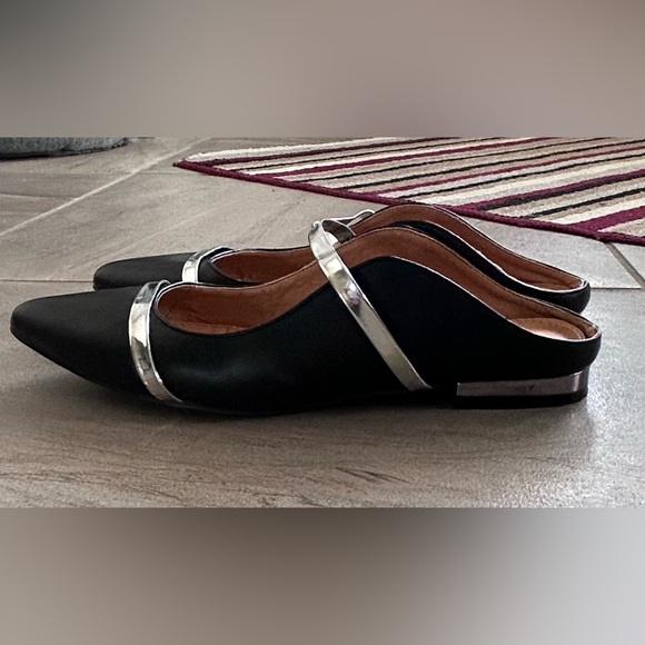 Catherine Malandrino Black and silver slip on flat, sz 6 - Picture 3 of 6